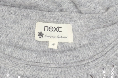 Womens UK Size 10 NEXT Grey Pullover Jumper
