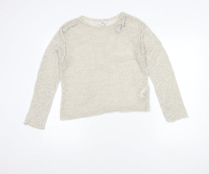 Womens UK Size S Marks and Spencer Beige Pullover Jumper