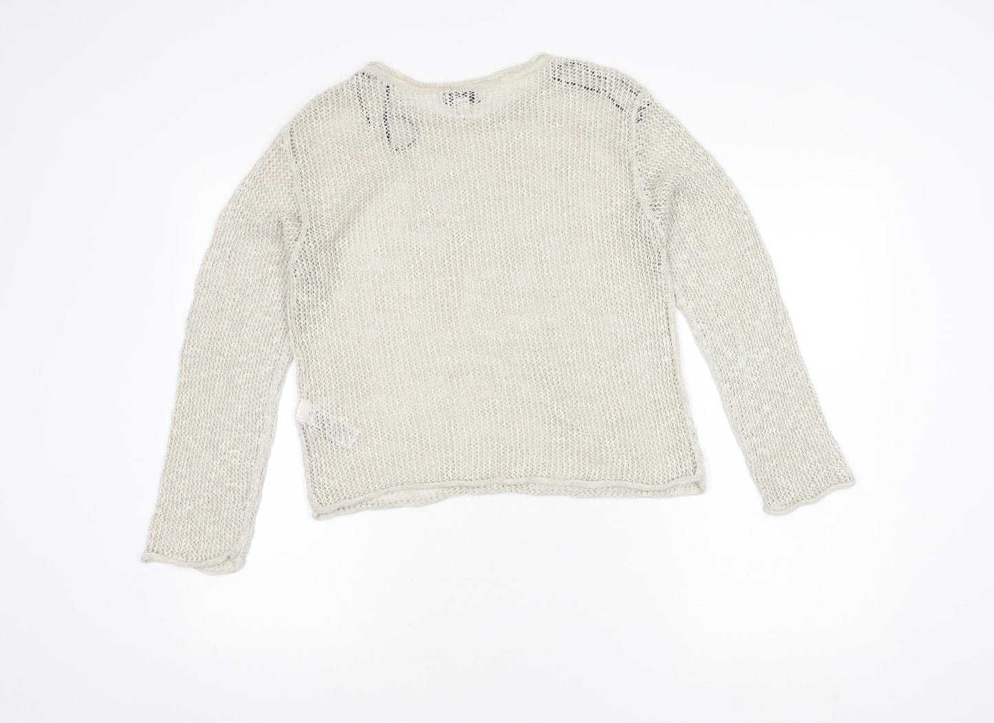 Womens UK Size S Marks and Spencer Beige Pullover Jumper