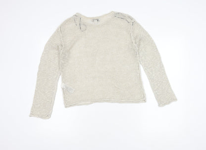 Womens UK Size S Marks and Spencer Beige Pullover Jumper