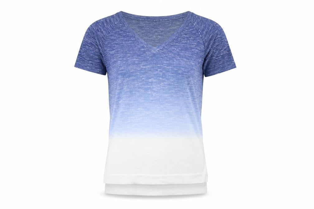 Front view of Next Blue V-Neck Women's Knit T-Shirt, size 6