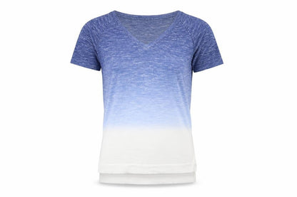 Front view of Next Blue V-Neck Women's Knit T-Shirt, size 6