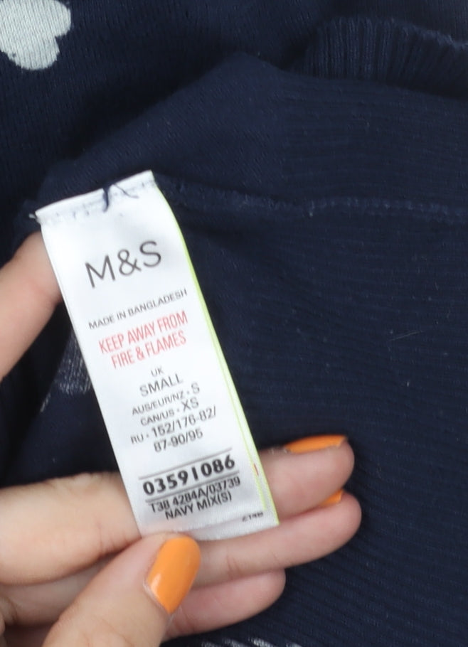Womens UK Size S Marks and Spencer Blue Pullover Jumper