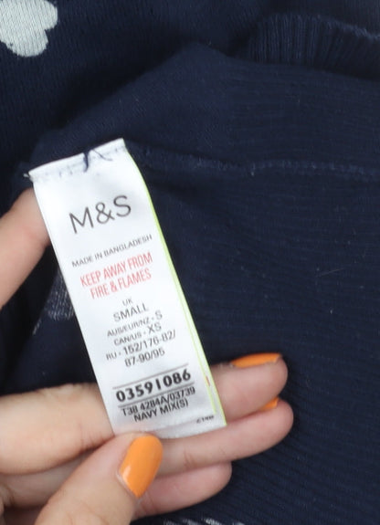Womens UK Size S Marks and Spencer Blue Pullover Jumper
