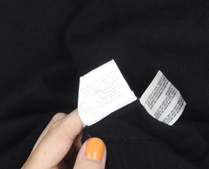 Basler Women's Black Wrap Top Size 18 Collared Jumper