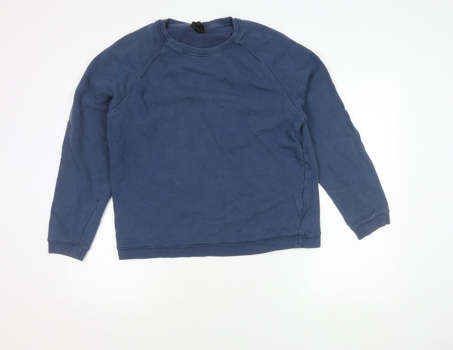 H&M Men's Blue Cotton Pullover Jumper M