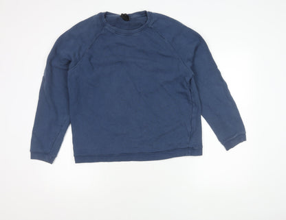 H&M Men's Blue Cotton Pullover Jumper M