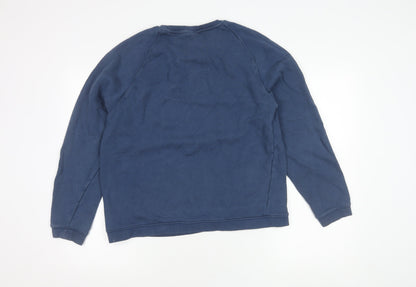 H&M Men's Blue Cotton Pullover Jumper M