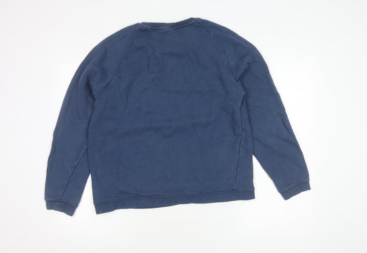 H&M Men's Blue Cotton Pullover Jumper M