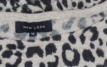 Womens UK Size 12 New Look Beige Pullover Jumper