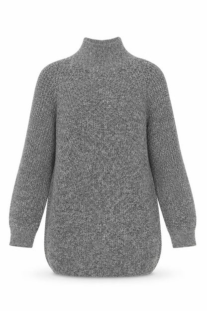 Topshop Women's Grey Chunky-Knit Acrylic Jumper, Size 8