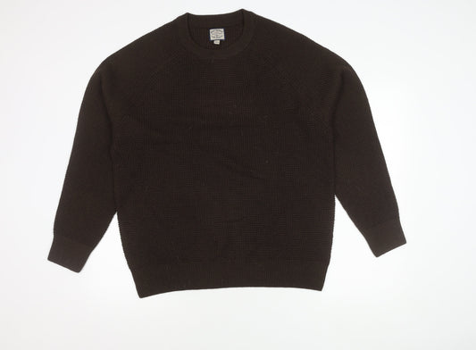 NEXT Men's Brown Pullover Waffle-Knit Jumper L