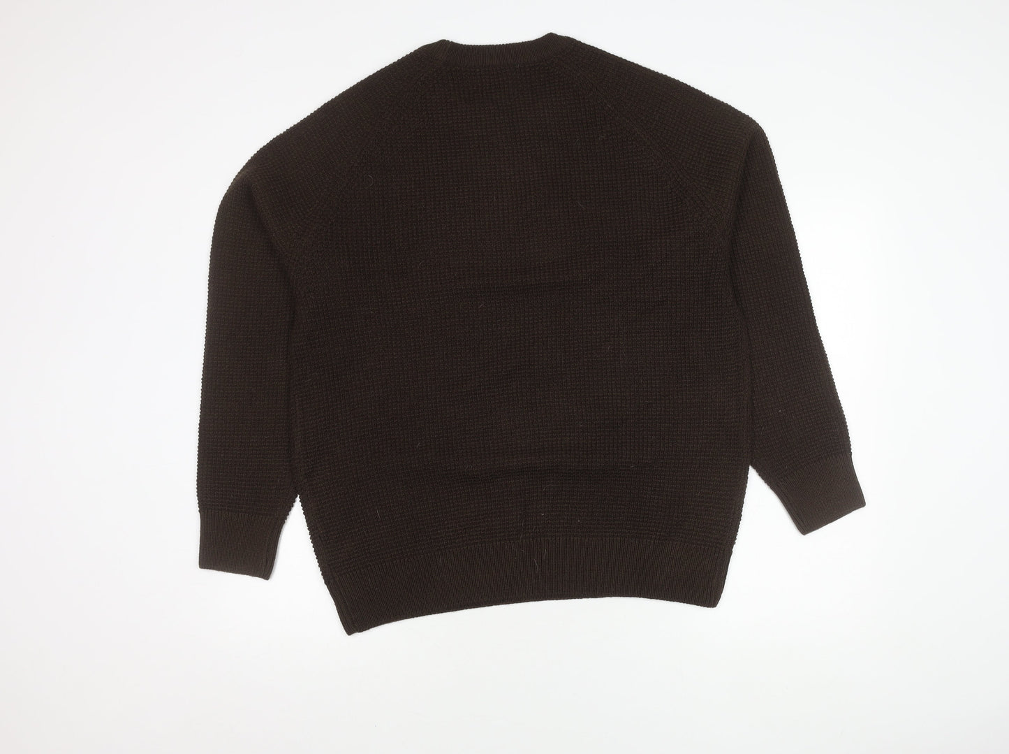 NEXT Men's Brown Pullover Waffle-Knit Jumper L
