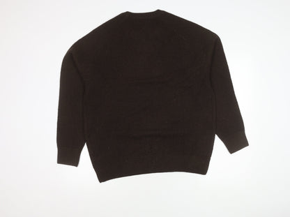 NEXT Men's Brown Pullover Waffle-Knit Jumper L