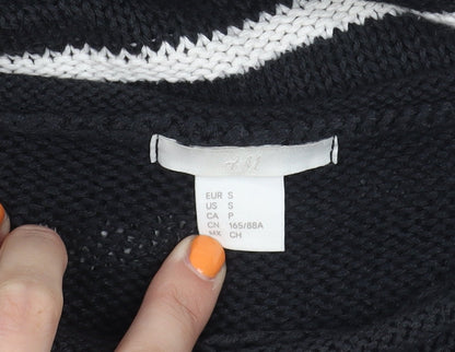 Womens UK Size S H&M Black Pullover Jumper