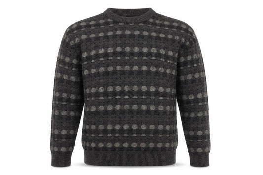 Towncraft Men's Grey Geometric Pullover Jumper S