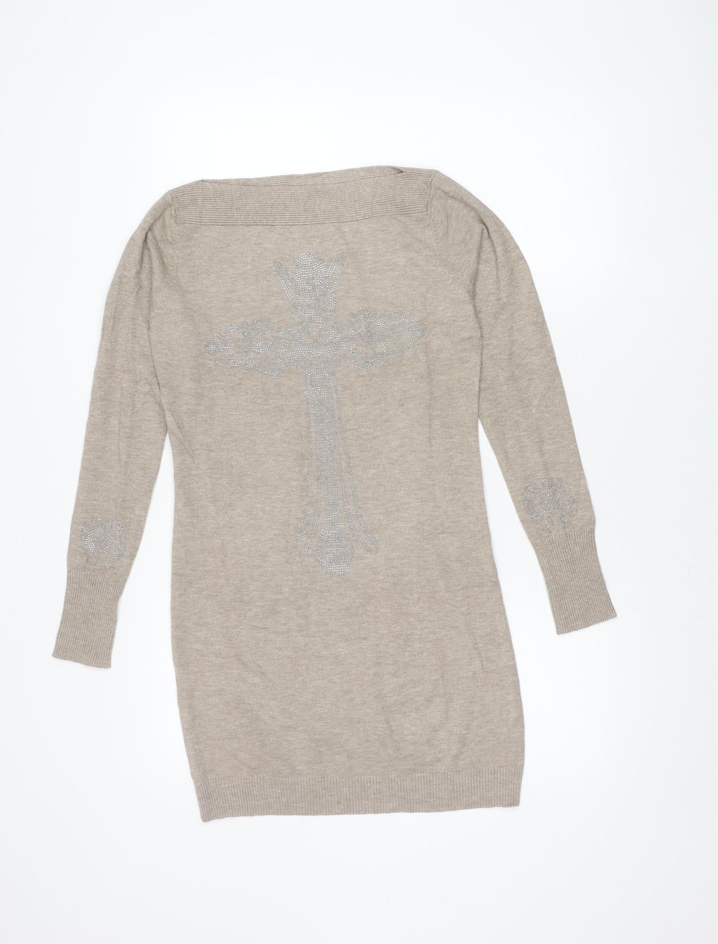 J.STARS Women's Beige Pullover Jumper, Size L, Long Sleeve