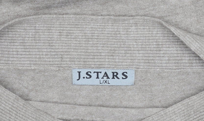 J.STARS Women's Beige Pullover Jumper, Size L, Long Sleeve