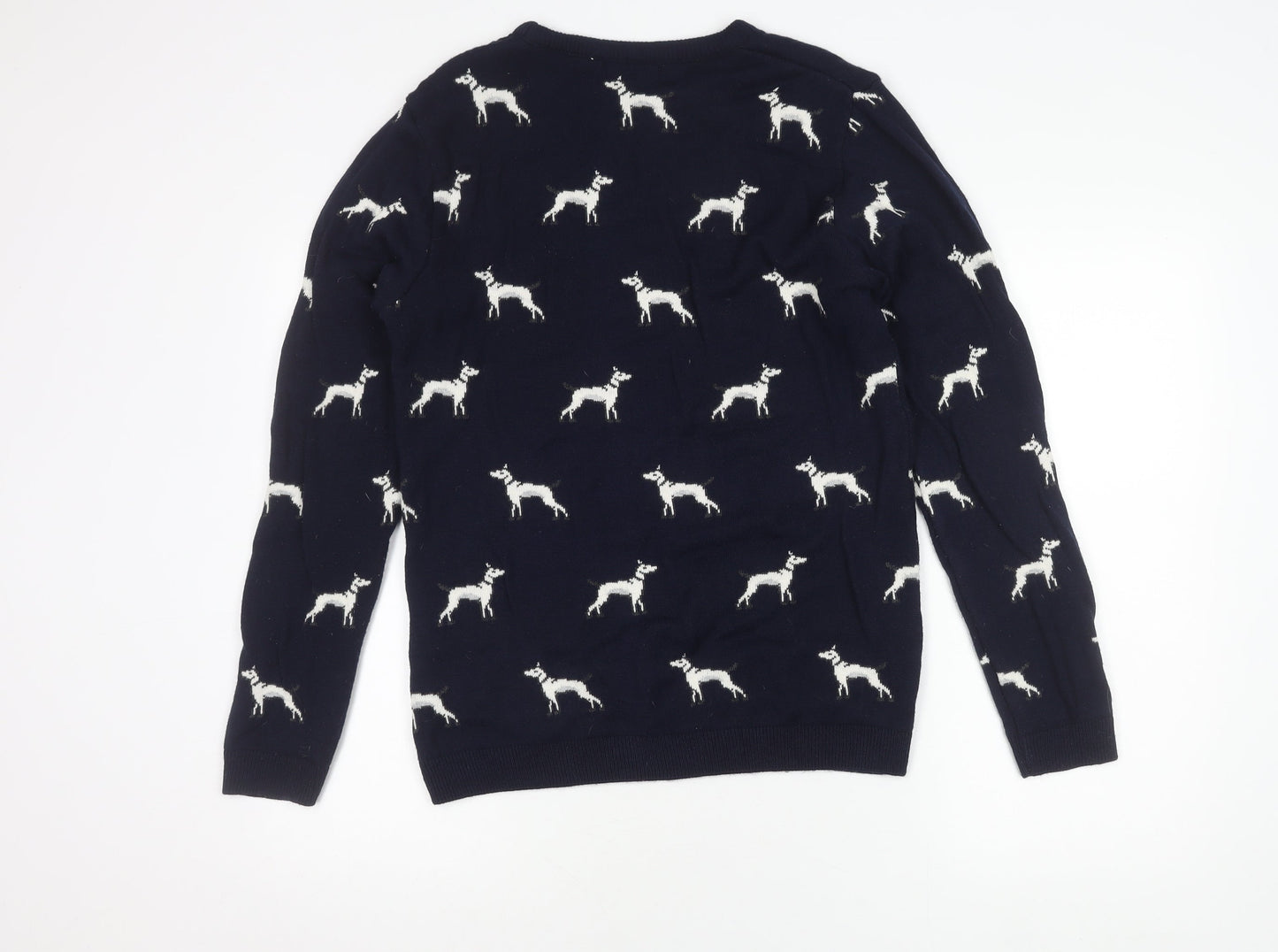 River Island Men's Blue M Animal Print Pullover Jumper