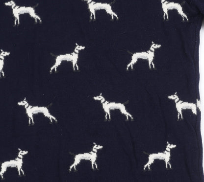 River Island Men's Blue M Animal Print Pullover Jumper