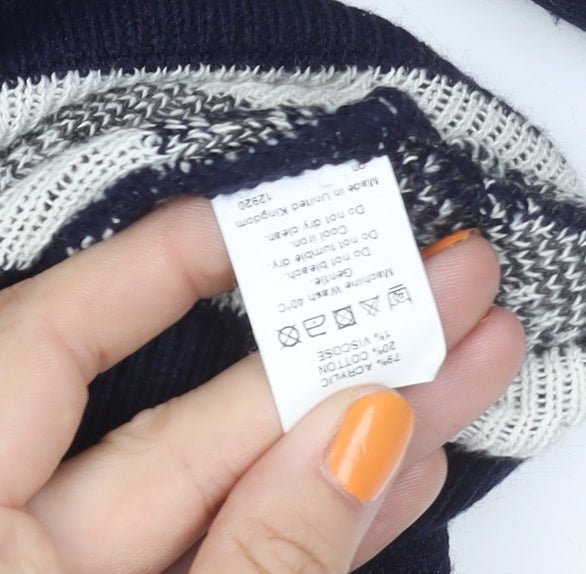 River Island Men's Blue M Animal Print Pullover Jumper