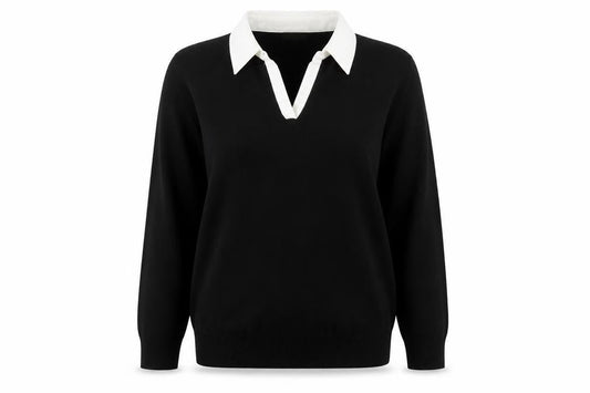Front view of Soon Women's Black jumper, size 14