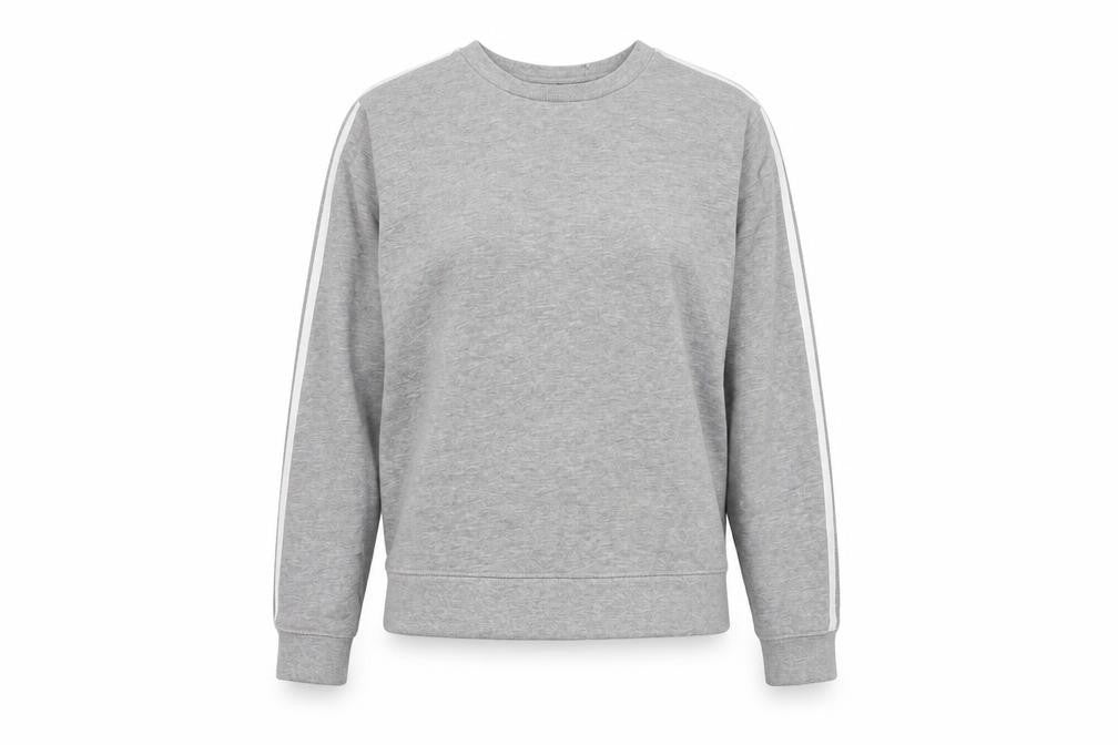 Front view of ASOS Women's Grey Petites Sweatshirt, size 10