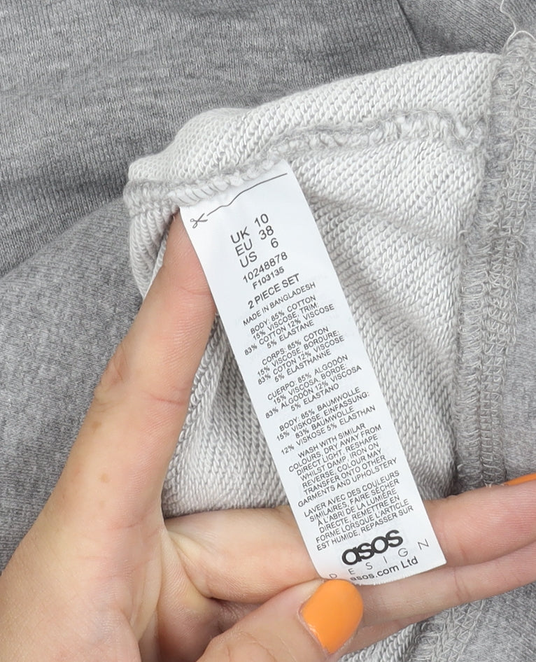 Womens UK Size 10 ASOS Grey Pullover Sweatshirt