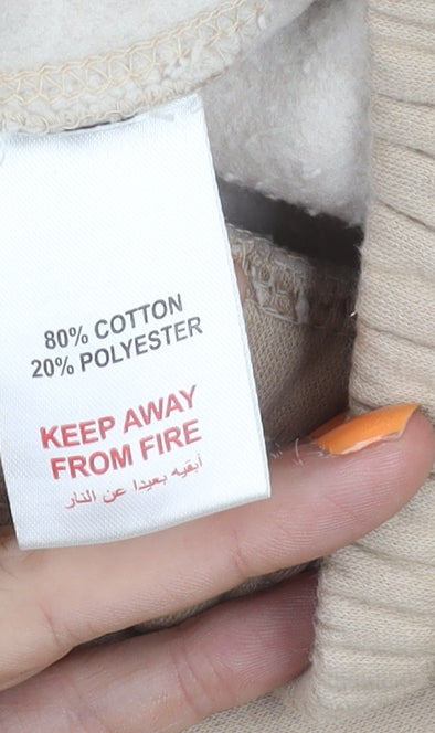 RISING Women's Beige XS Sweatpants Casual Cotton Blend