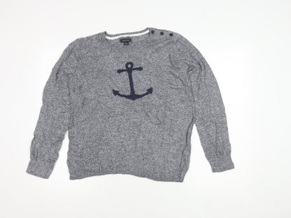 Womens UK Size L Nautica Blue Pullover Jumper