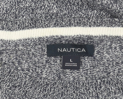 Womens UK Size L Nautica Blue Pullover Jumper