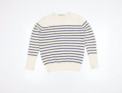 Womens UK Size 16 Zara White Pullover Jumper