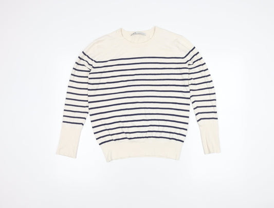 Womens UK Size 16 Zara White Pullover Jumper