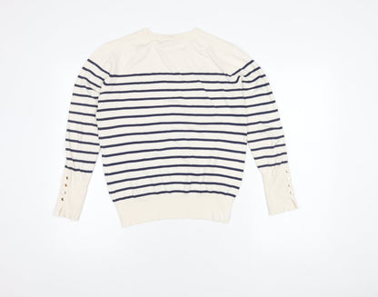 Womens UK Size 16 Zara White Pullover Jumper