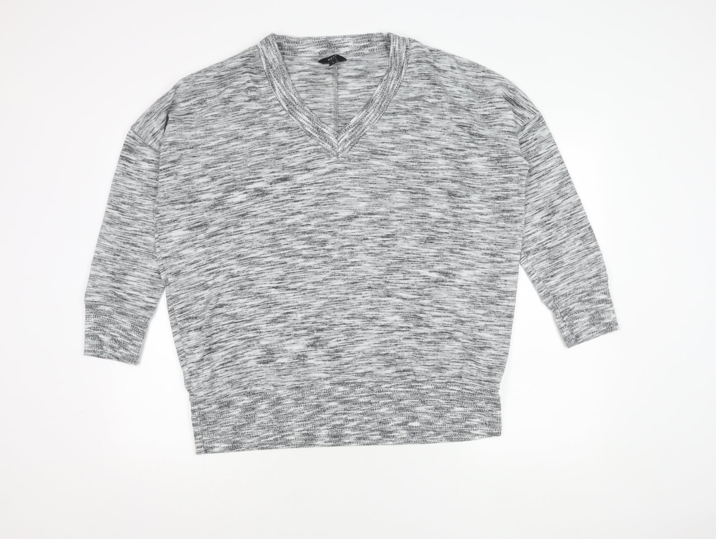 Next Men's Grey V-Neck Jumper Size L Pullover