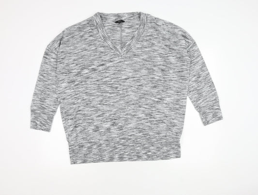 Next Men's Grey V-Neck Jumper Size L Pullover