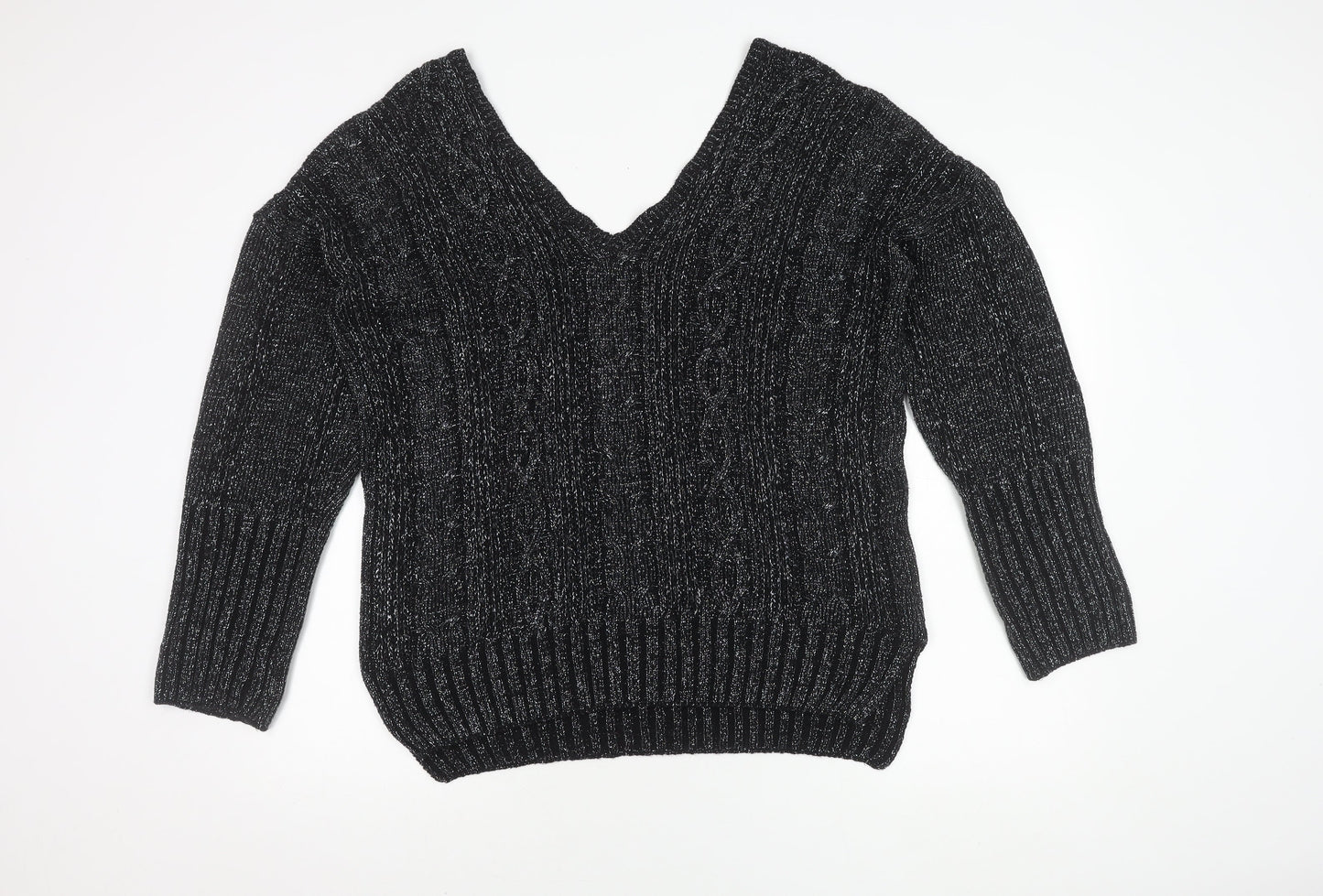 Womens UK Size 10 Topshop Black Pullover Jumper