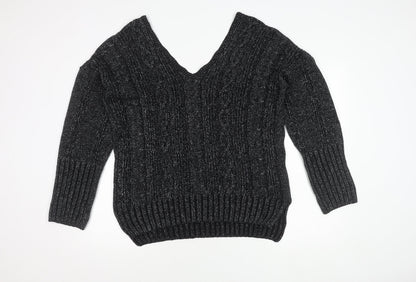Womens UK Size 10 Topshop Black Pullover Jumper