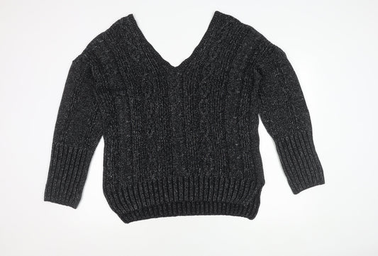 Womens UK Size 10 Topshop Black Pullover Jumper