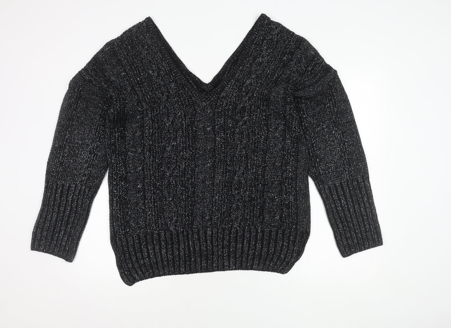 Womens UK Size 10 Topshop Black Pullover Jumper
