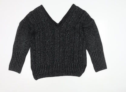 Womens UK Size 10 Topshop Black Pullover Jumper