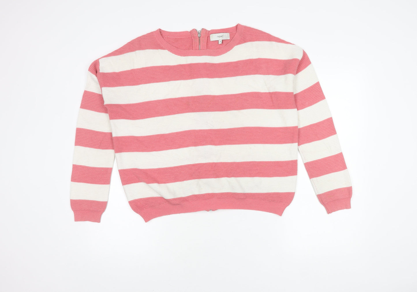 Womens UK Size 10 NEXT Pink Full Zip Jumper