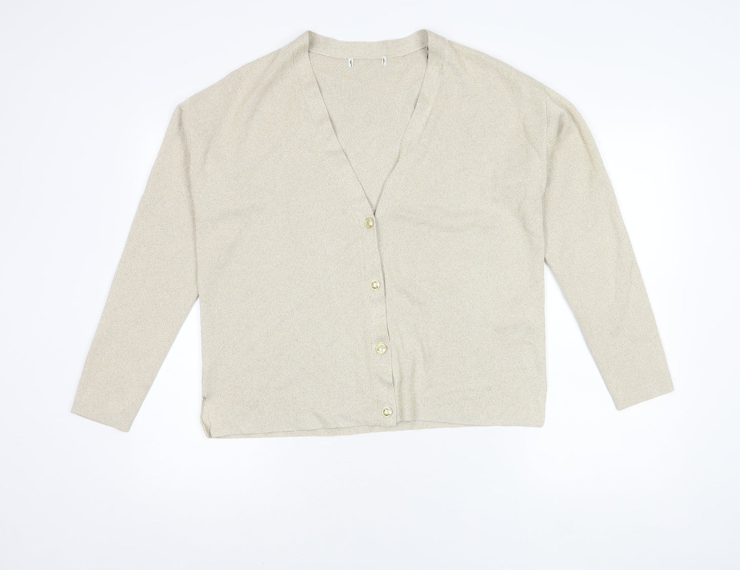 Womens UK Size M Marks and Spencer Gold Cardigan Jumper