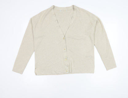 Womens UK Size M Marks and Spencer Gold Cardigan Jumper
