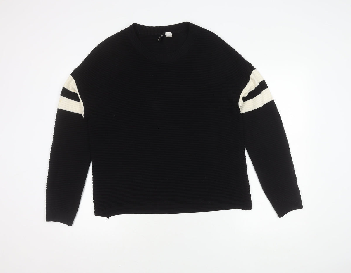 Womens UK Size 12 H&M Black Pullover Jumper