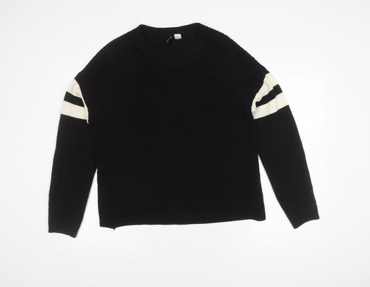 Womens UK Size 12 H&M Black Pullover Jumper