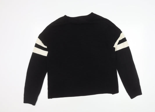 Womens UK Size 12 H&M Black Pullover Jumper