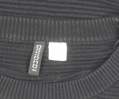 Womens UK Size 12 H&M Black Pullover Jumper
