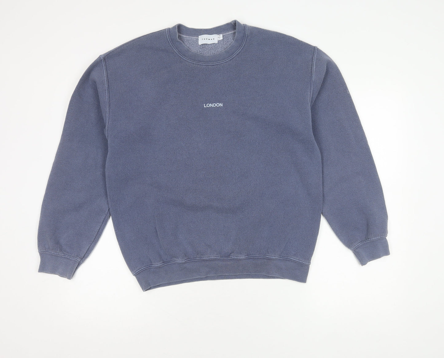 Topman Men's Blue XS Sweatshirt Crew Neck Pullover