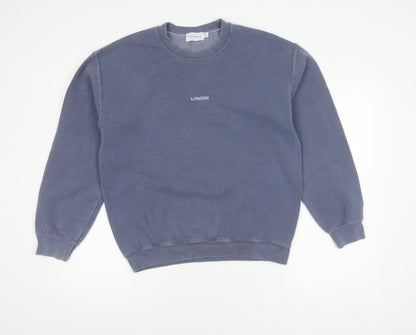 Topman Men's Blue XS Sweatshirt Crew Neck Pullover